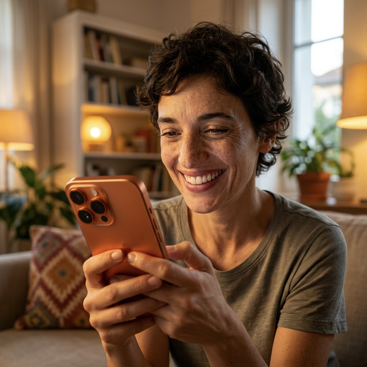 Person using Sunsynk Saver on phone